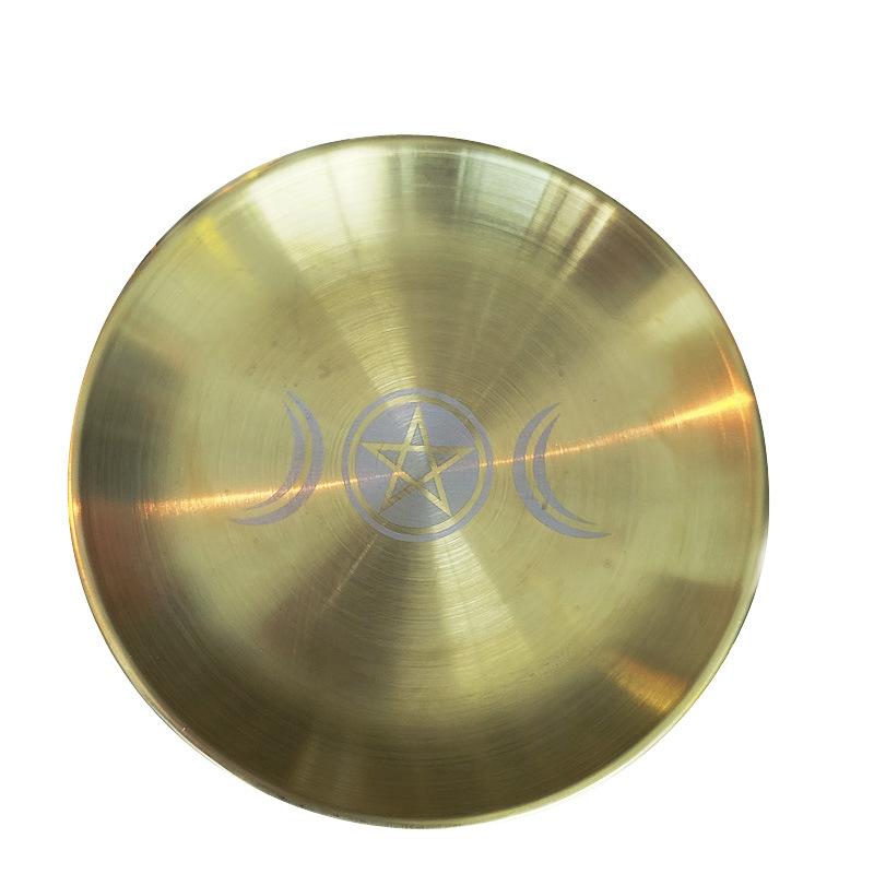 Messing Pentagramm Hand Altar Glocke Ritual Läuten für Wahrsagerei Meditation Pentakel Wicca Hexerei Zubehör für Tarot Zubehör