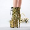 Sexy Women Shoes Pole Dance Shoes Snake Pattern Party Club Platform High-heeled Shoes Striptease Shoes