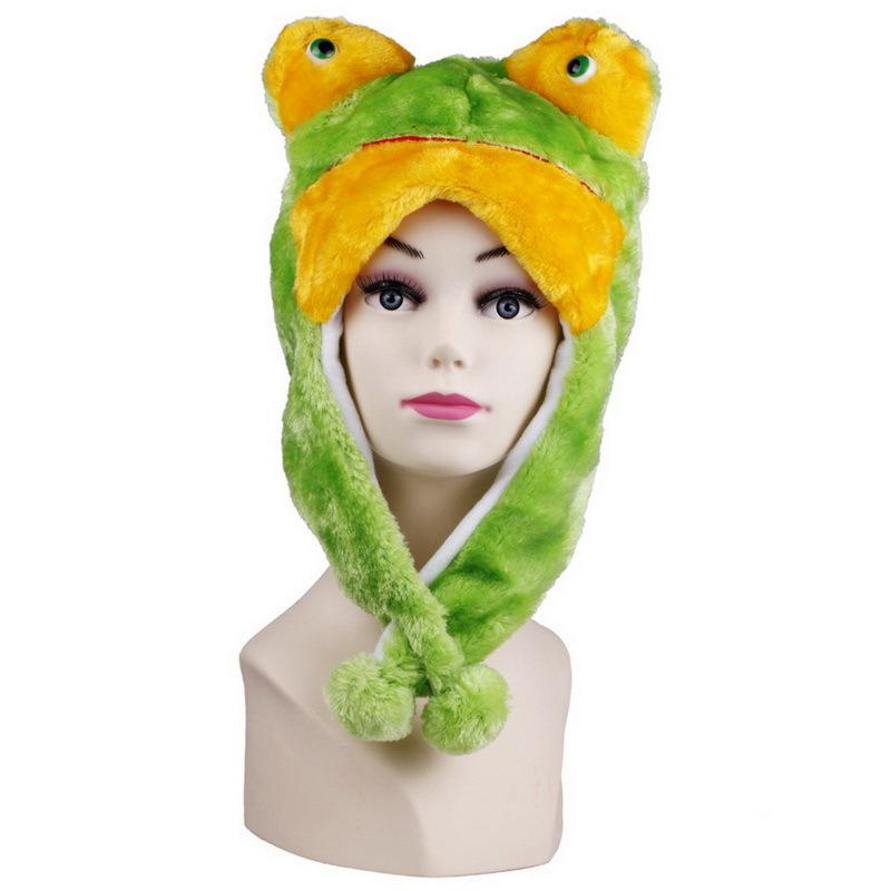 

Плюшевая детская шапка с защитой шеи Frog