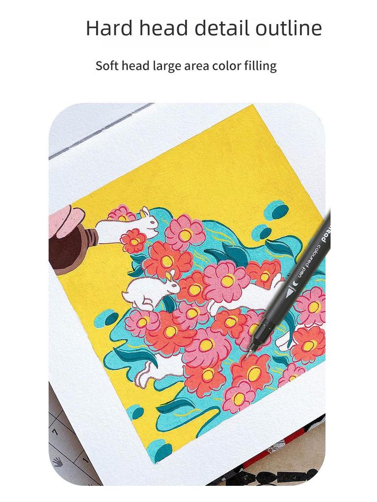 Double-Headed Watercolor Pen Set - 120, 72, 60 Colors with Soft Brush Tips for Children's Art and Painting Supplies