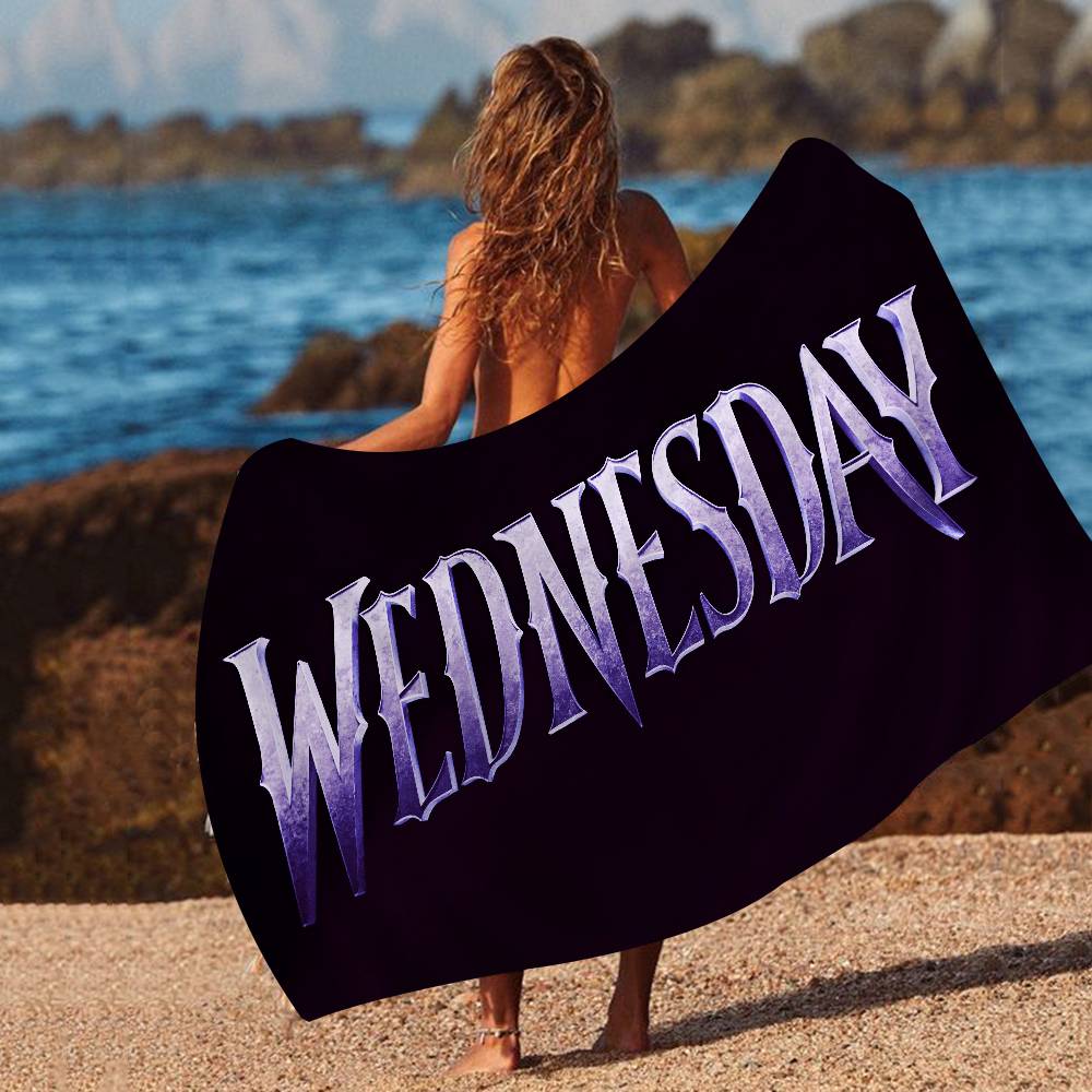 Classic movie T-The A-Addams F-Family Wednesday Big Microfiber Beach Towels Quick Dry Towel Sand Beach Towels Pool Towel