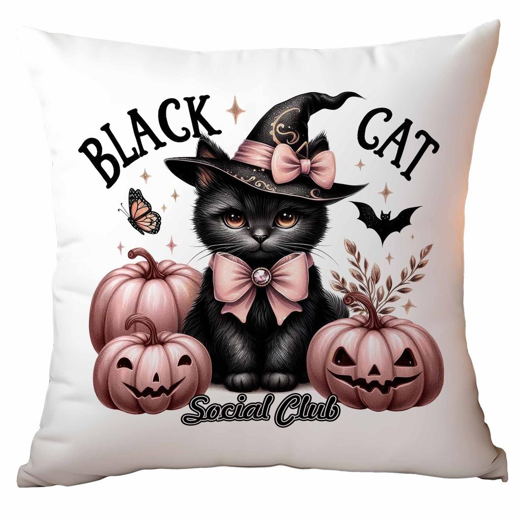 New Black Pink Halloween Pillowcase Home Holiday Decorative Cushion Pillowcase