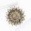 Sparkling Rhinestone Sunflower Lapel Pins for Women Unisex Round Palace Style Party Office Brooch Pins Gifts