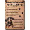 Metal Wall Art Vintage Dachshund Sign Home Decor