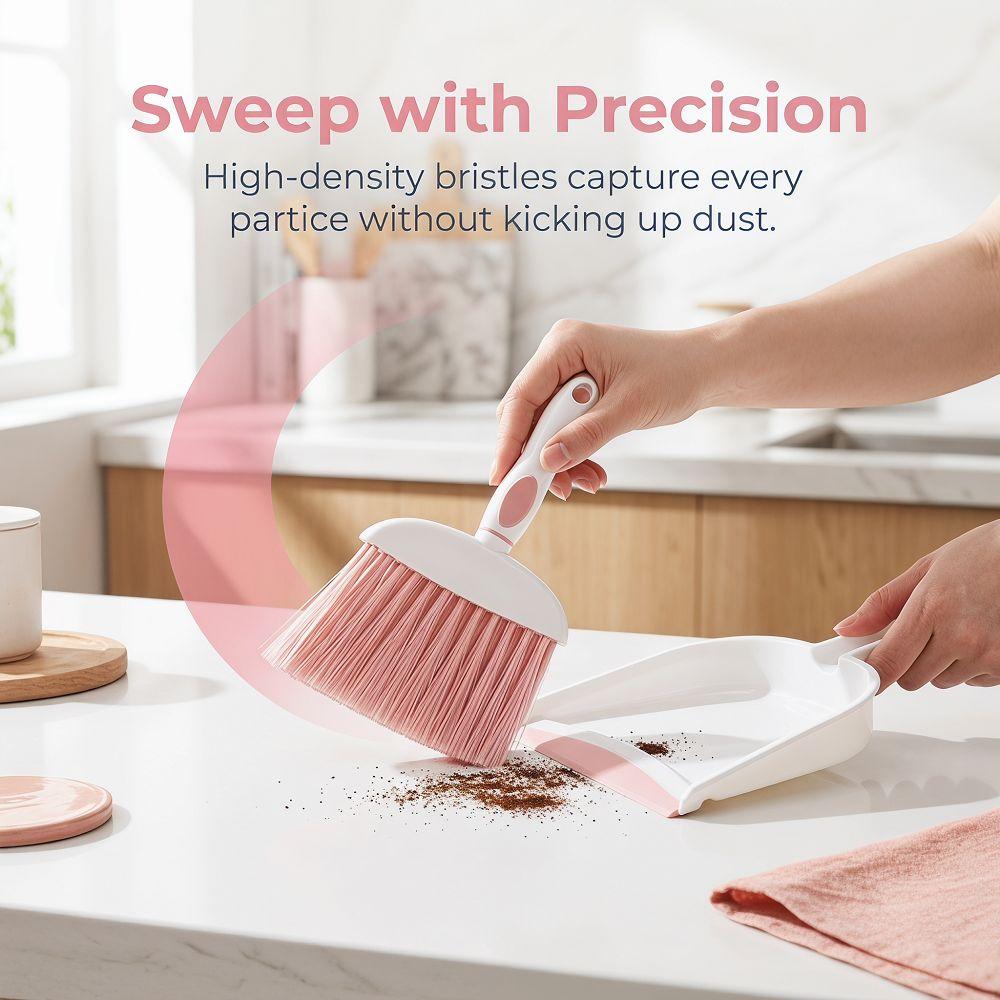 Durable Mini Dustpan and Brush Set Handheld Desktop Mini Broom Set Keyboard Cleaning