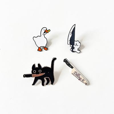 Pingvin Liten Anka Tecknad Metall Design Märken Brosch Emaljstift Etikett Väska Ryggsäck Hatt Smycken Gåva Tillbehör