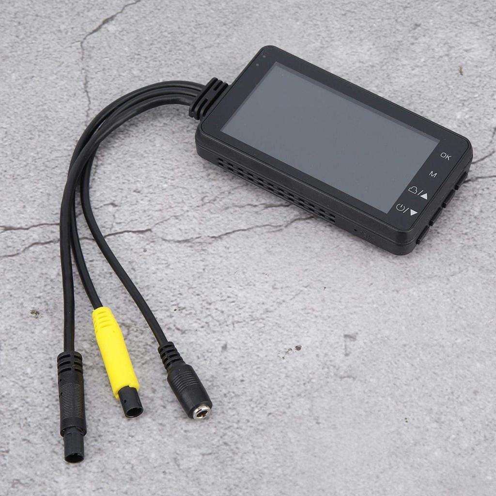Motorcycle Drive Recorder, Driving Recorder, Dash Cam Reverse Camera, Loop Recording, ABS Material, Durable,