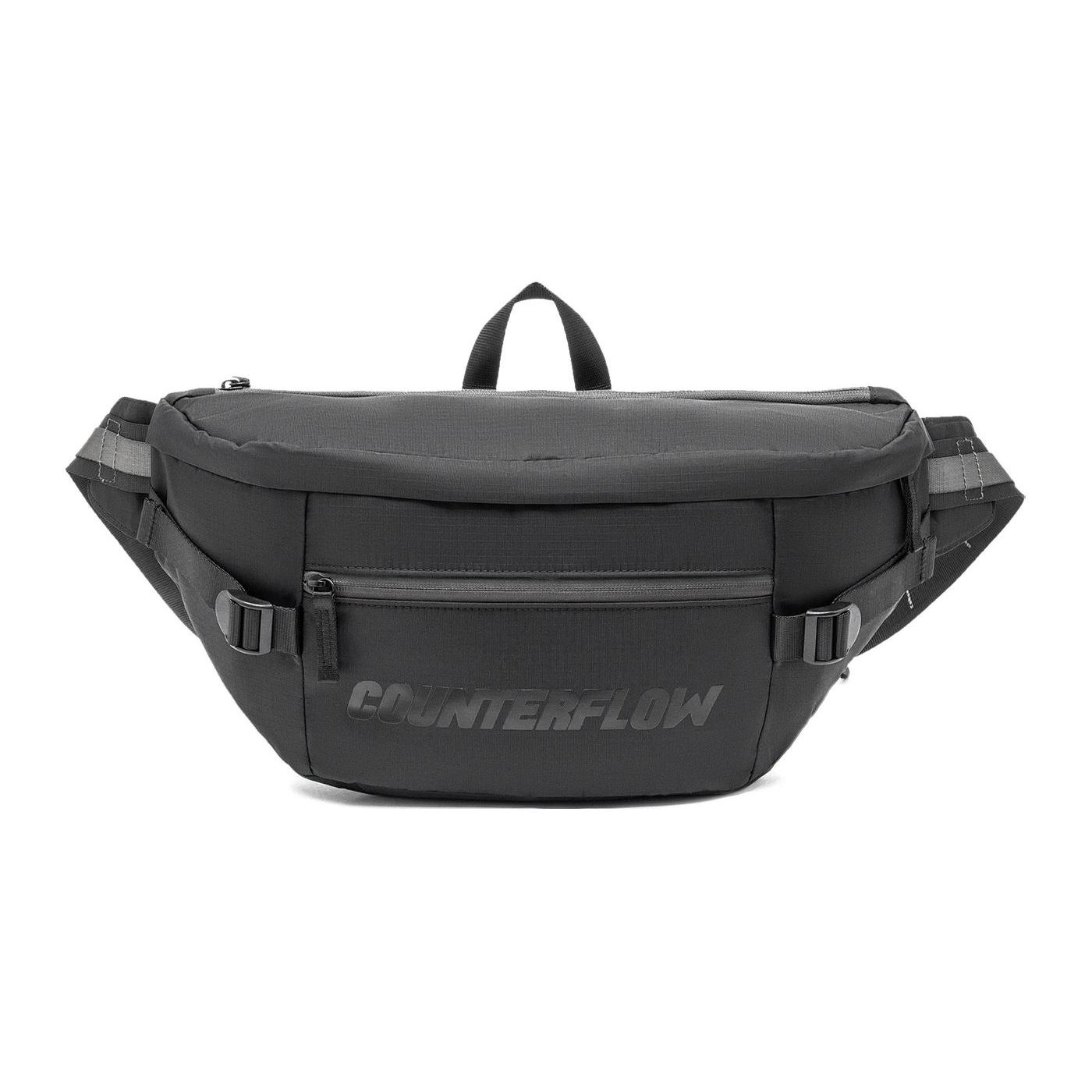Li-Ning Casual Trend Sports Polyester Fiber Chest Bag Shoulder Crossbody Waist Bag Unisex bags Black ABLS247-3 Black