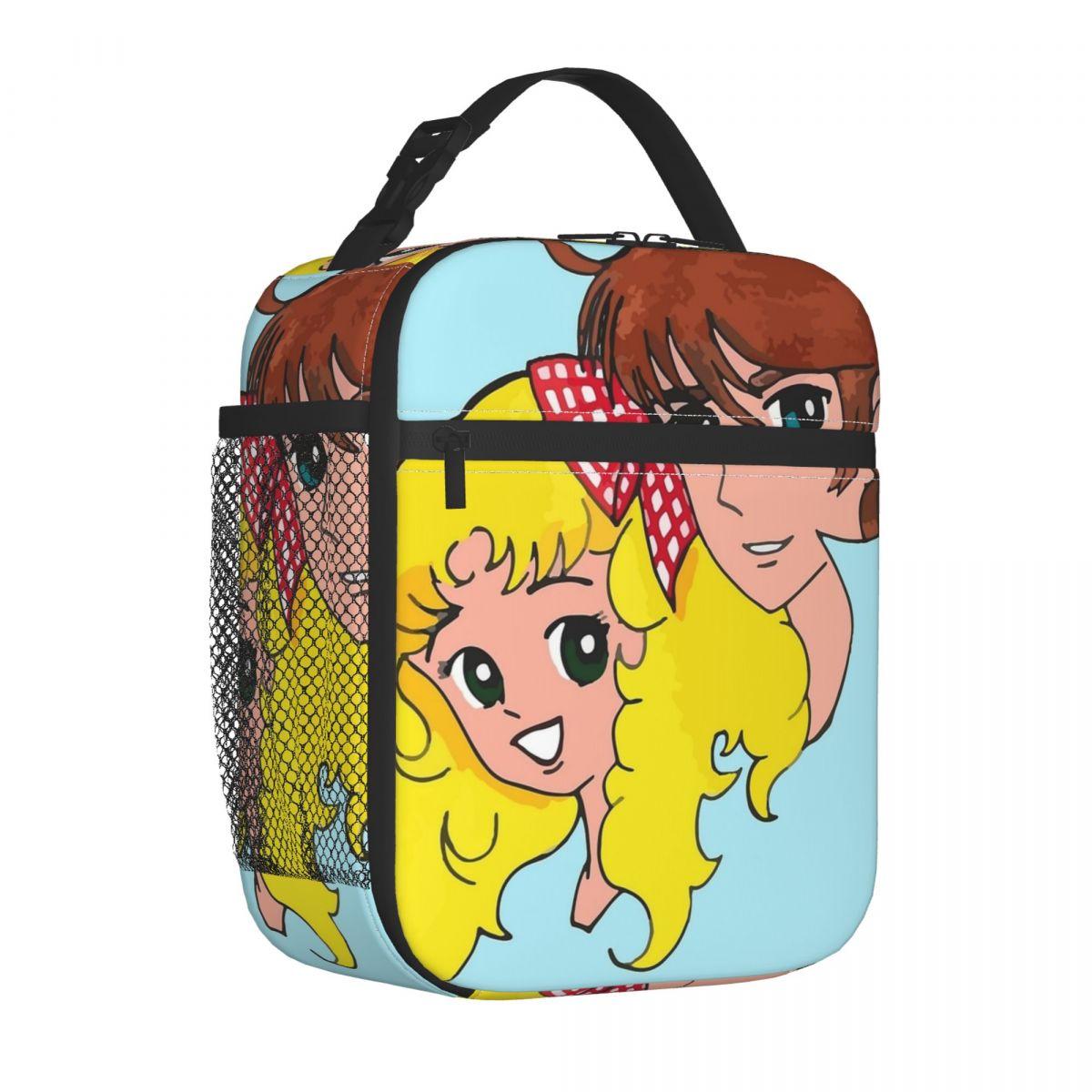 Candy Candy And Terry Anime Insulated Lunch Bags Thermal Bag Reusable Portable Tote Lunch Box Girl Boy Office Travel One Size