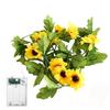 2 5 10M Battery Powered Sunflower String Light Outdoor Waterproof Artificial Flower Vine Atmosphere Lamp for Home Garden Decor