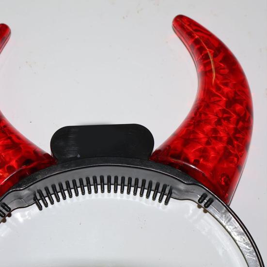 Faixa de Cabeça com Chifres LED Faixa de Cabeça com Chifres Iluminada Faixa de Cabeça de Festa para Halloween Concerto Festa à Fantasia Adereços