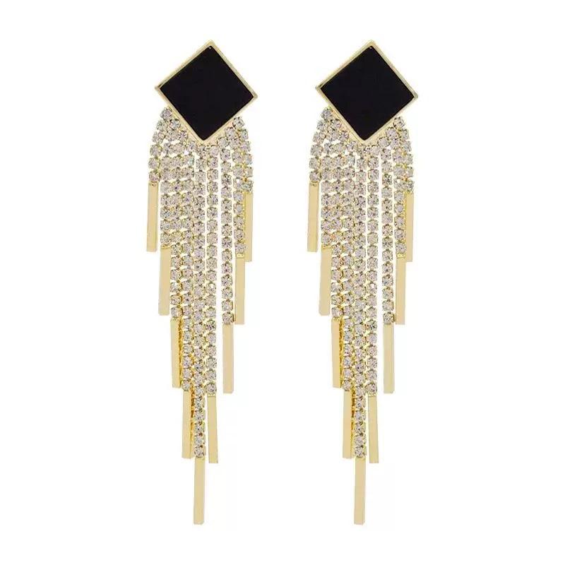New Fashionable Tassel Earrings - Statement Long Drop Earrings - Luxury Niche Ear Jewelry