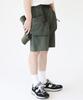 Modermoment Stretch Multi-Pocket Belted Shorts [Khaki]
