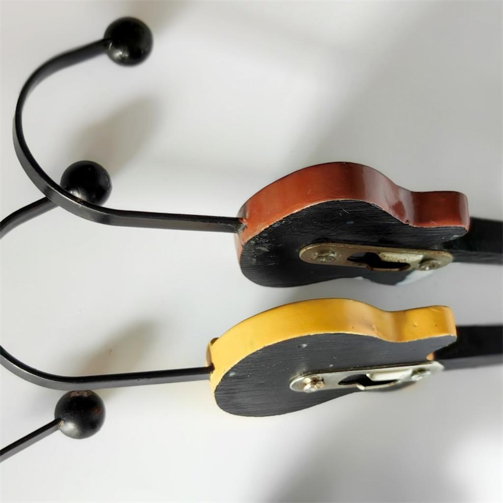 Guitar Wall Hook Guitar Shaped Wall Hooks Metal Hooks Wall Mounted Vintage Decorative Hooks Rack Hangers for Hanging Clothes Coats Towels Keys Hats