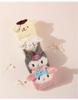 My and Pompompurin Socks Room Soft Cold Indoor Long Socks Cinnamoroll, Kuromi, Melody, 4-Pair Set, Socks, Stay-Stick Socks, Cotton, Antibacterial,