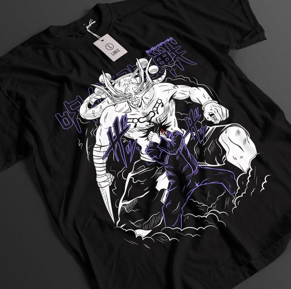Jujutsu Kaisen Shirt Megumi Fushiguro T-Shirt Gojo Toji Top JJK Anime Mahoraga