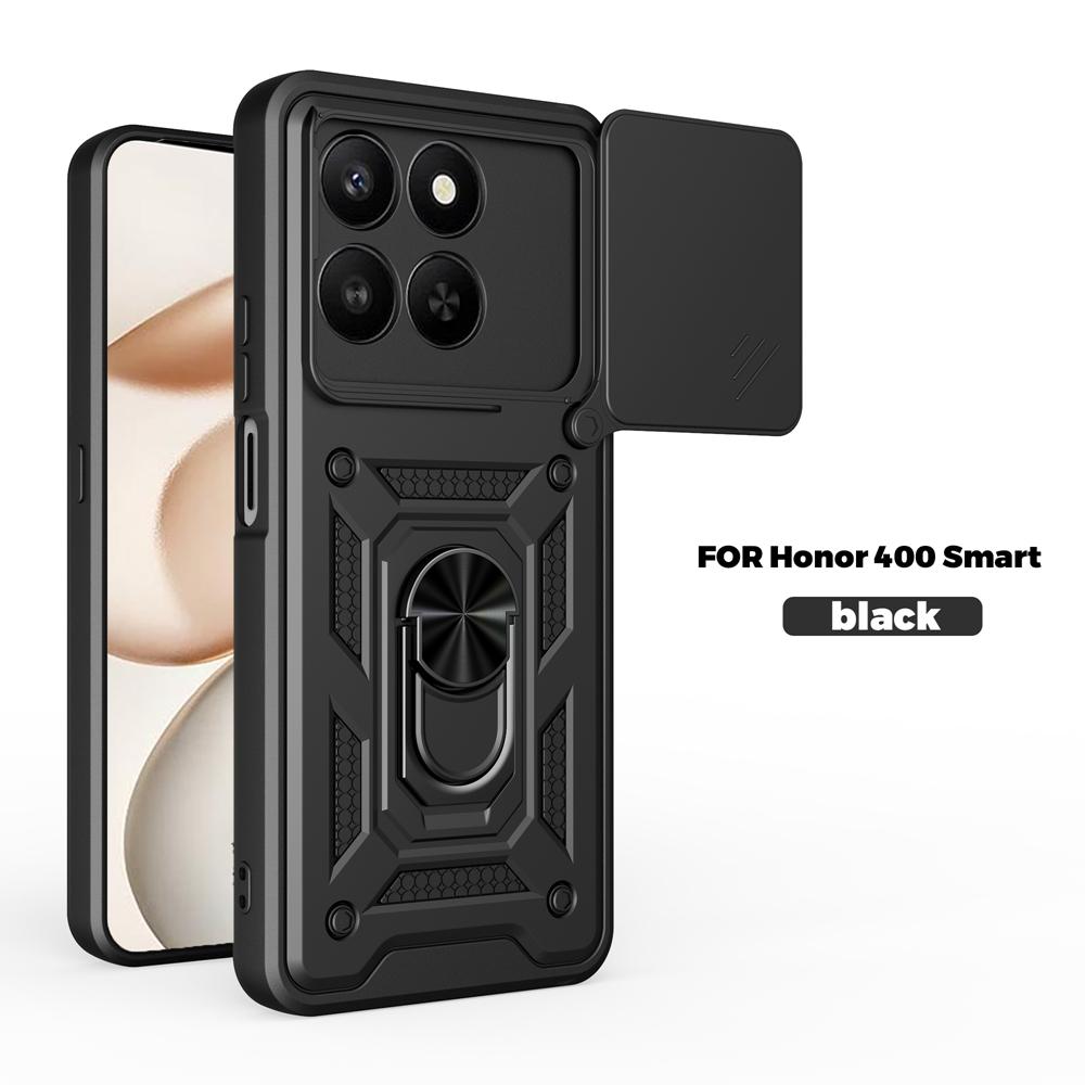 Magnetyczny uchwyt pierścieniowy Wstrząsoodporne etui pancerne do Honor 400 Smart 5G X7D 4G Pokrowiec ochronny na aparat do Honor400 Smart X7 D X 7D