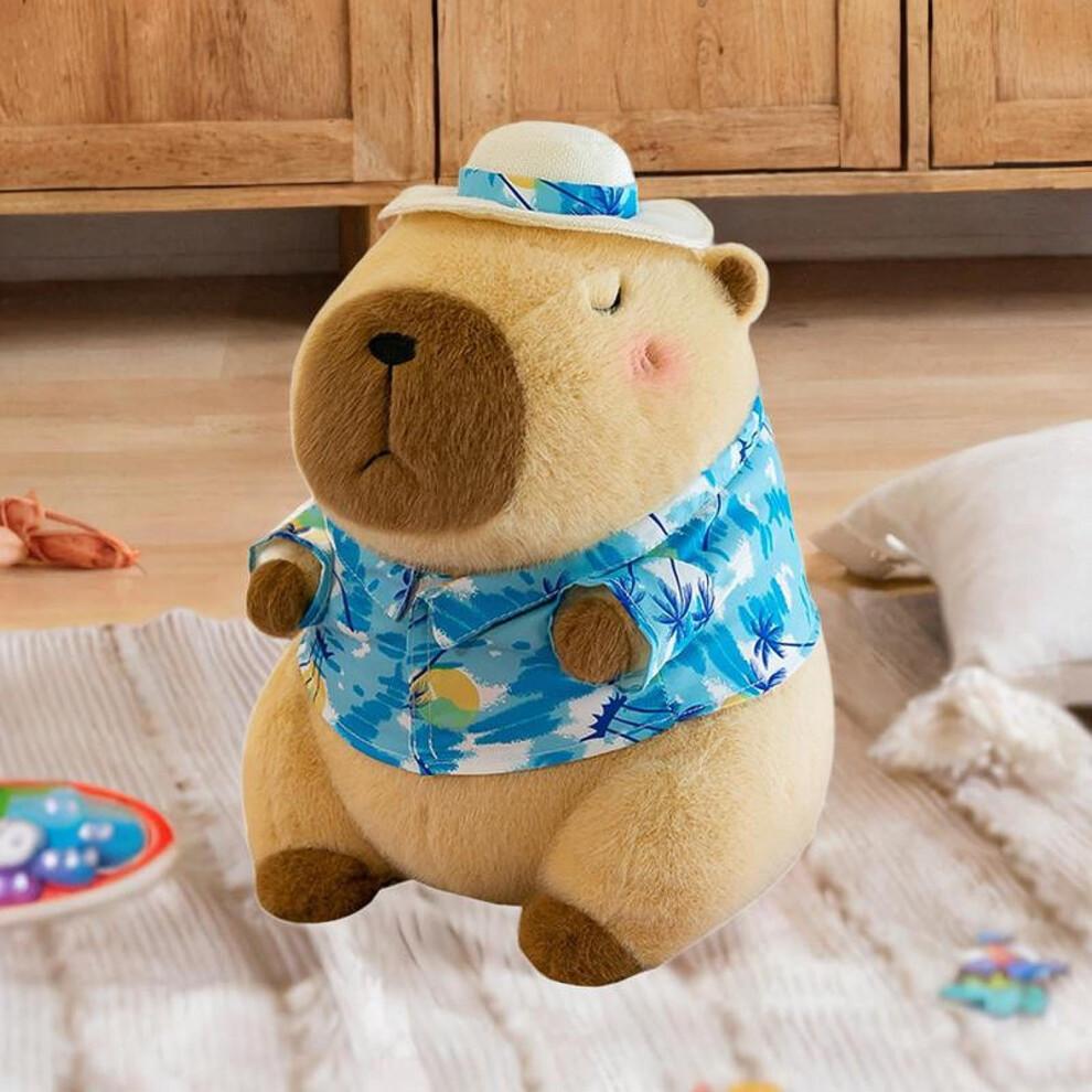 STARTIST Soft Capybara Plush Toy Simulation Cute Plush Capybara Doll Car Decorative Capybara Plush Doll Hugging Gifts for Girls Adults Blue 30cm