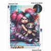 DIY Diamantmalerei Leinwand Pop Art Punk Mädchen Puppe Design 5D Vollbohrer Kunst Kreatives Freizeit Basteln Heimdekor Wandbehang Geschenk