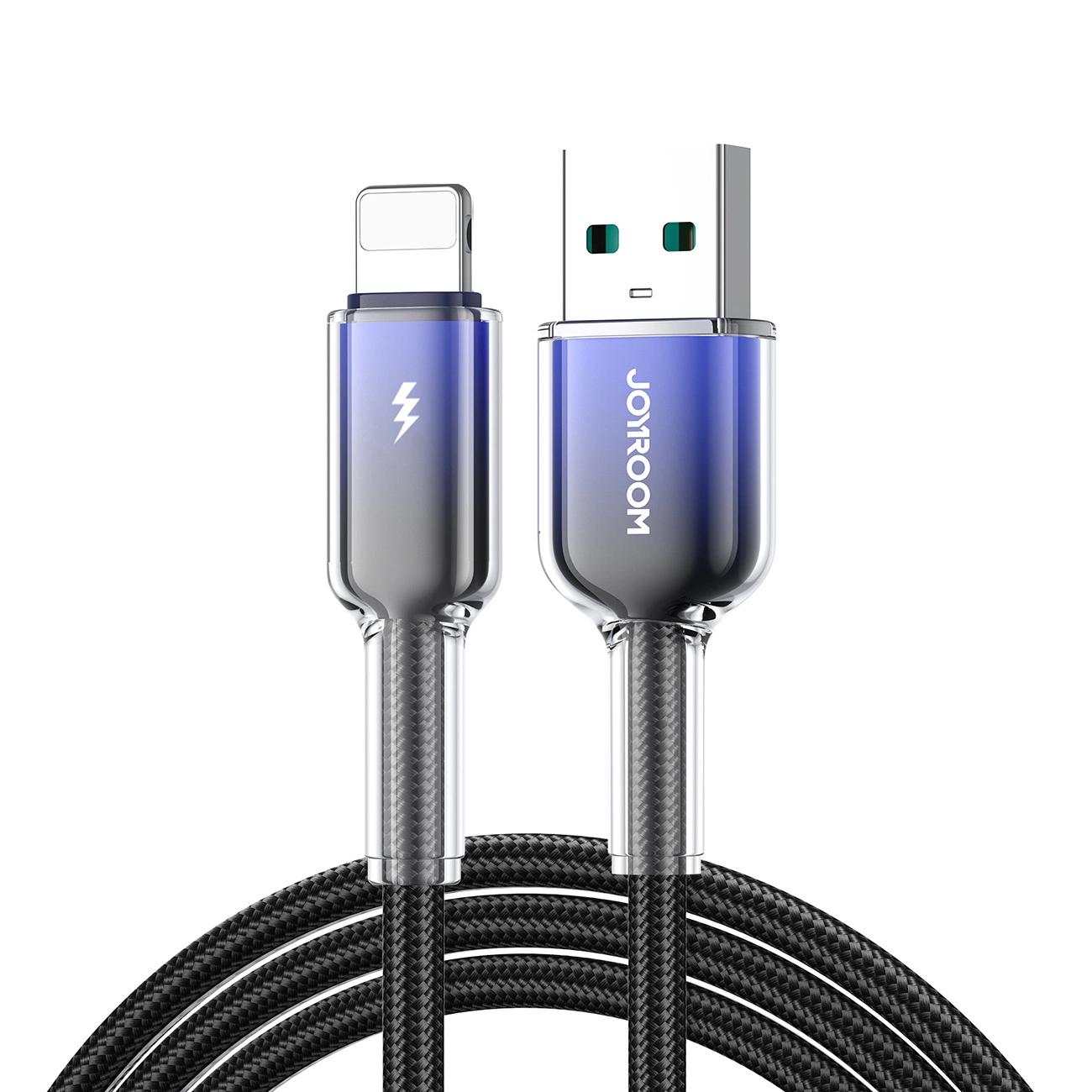 Joyroom Schwarz Daten- Und Ladekabel Usb-A - Lightning S-A42, 18W, 1,2M, - Bild 4