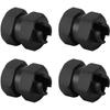 INJORA Black Stainless Steel Wheel Hex Hub +5mm Extenders for Axial SCX24 Upgrade 1/24 RC Crawler, 12g/Set