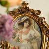 Gold Vintage Picture Frame European Antique Style Home Office Decor Desk Photo Frame for Wall Mounting Tabletop Wedding Display