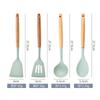 2025 New Light Edition Silicone Cooking Shovel Food Grade Spoon 12-piece Set 550g Silicone Kitchenware Set