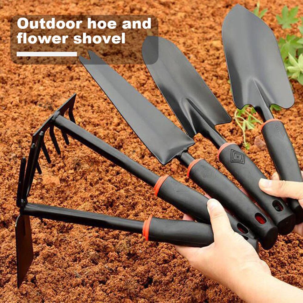 Iron Shovel/Hoe/Rake For Gardening Tool Multifunctional Double-Sided Planting Tool For Garden Digging,Transplanting,Weedin