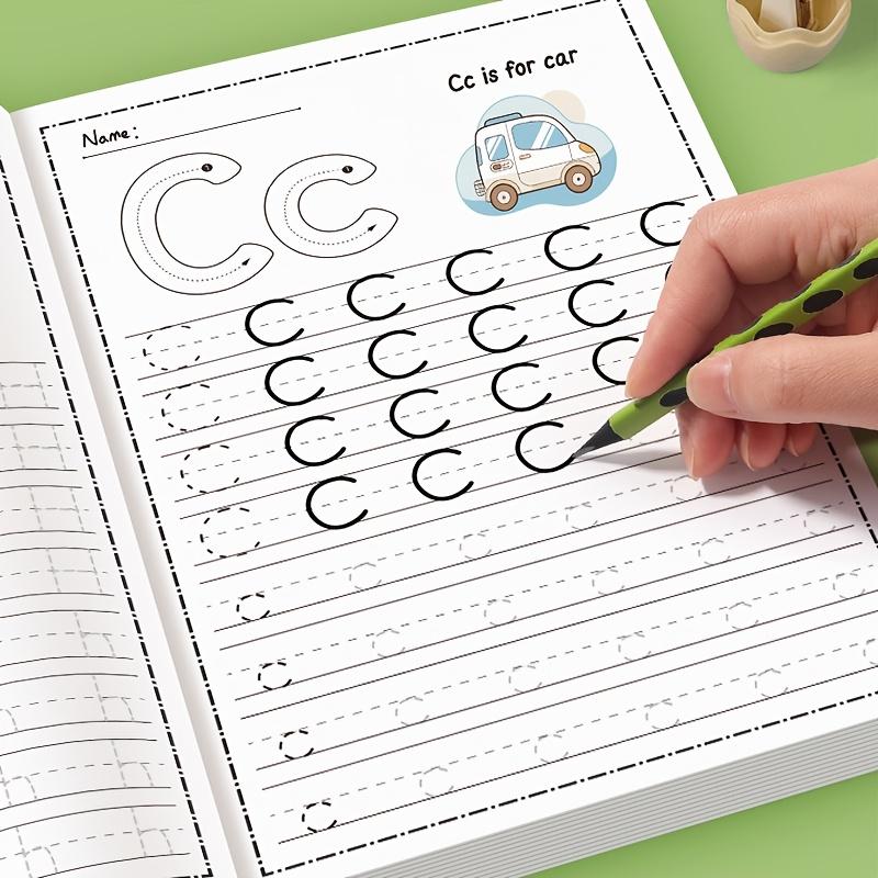 1 Pc Reusable Erasable Alphabet Practice Workbook for Preschool Letter Recognition, Uppercase and Lowercase Writing, Pencil Grip Training
