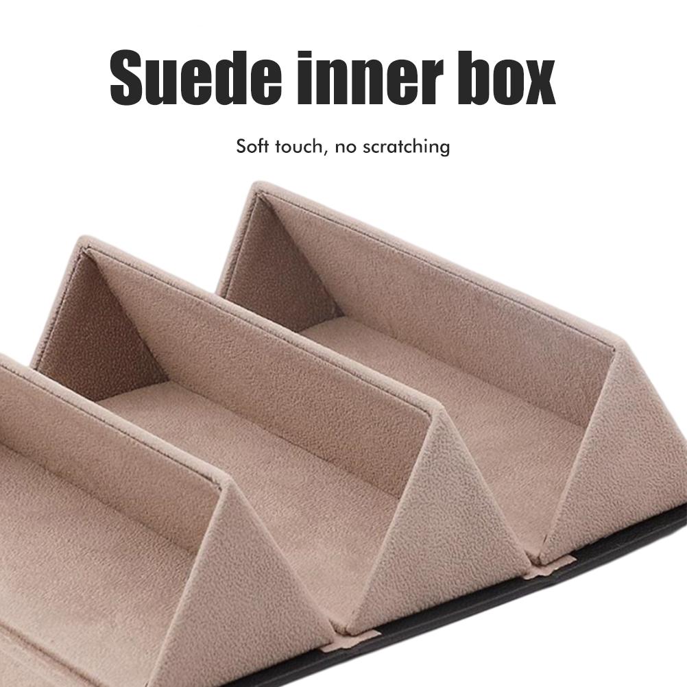 Mehrfachschlitz Sonnenbrillen Organizer Faltbare Brillen Schmuck Aufbewahrungsbox Tragbares PU Leder Brillenetui zur Aufbewahrung