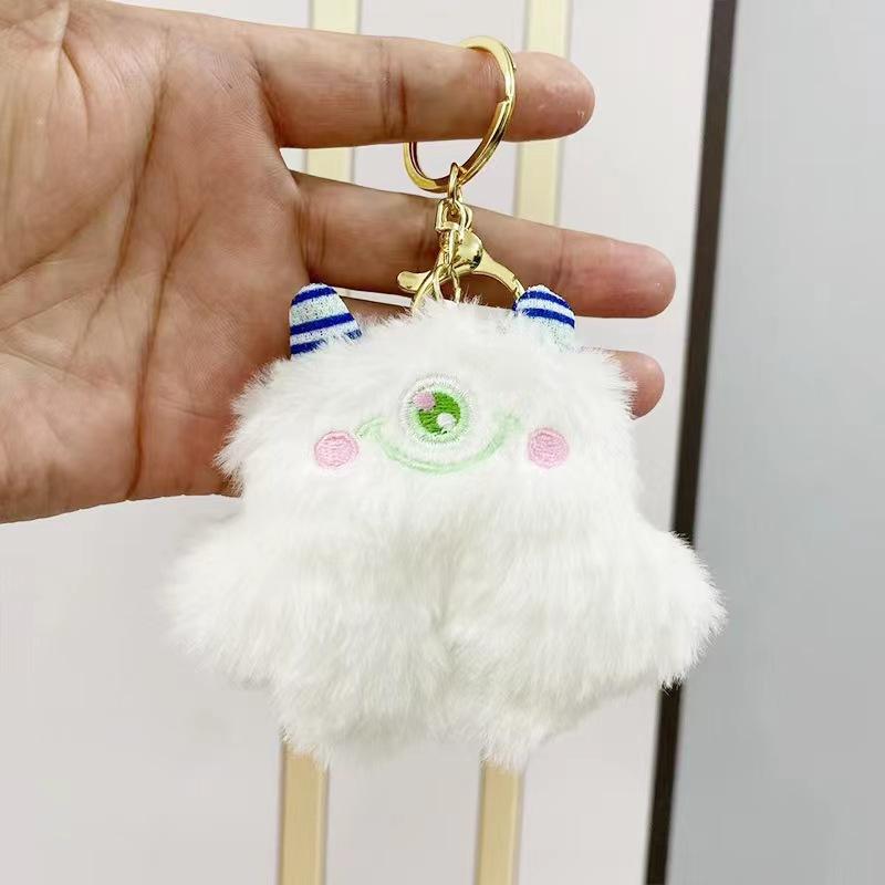 Monster Fluffy Keychain Soft And Short Plush Perfect For Decorations Gifts And