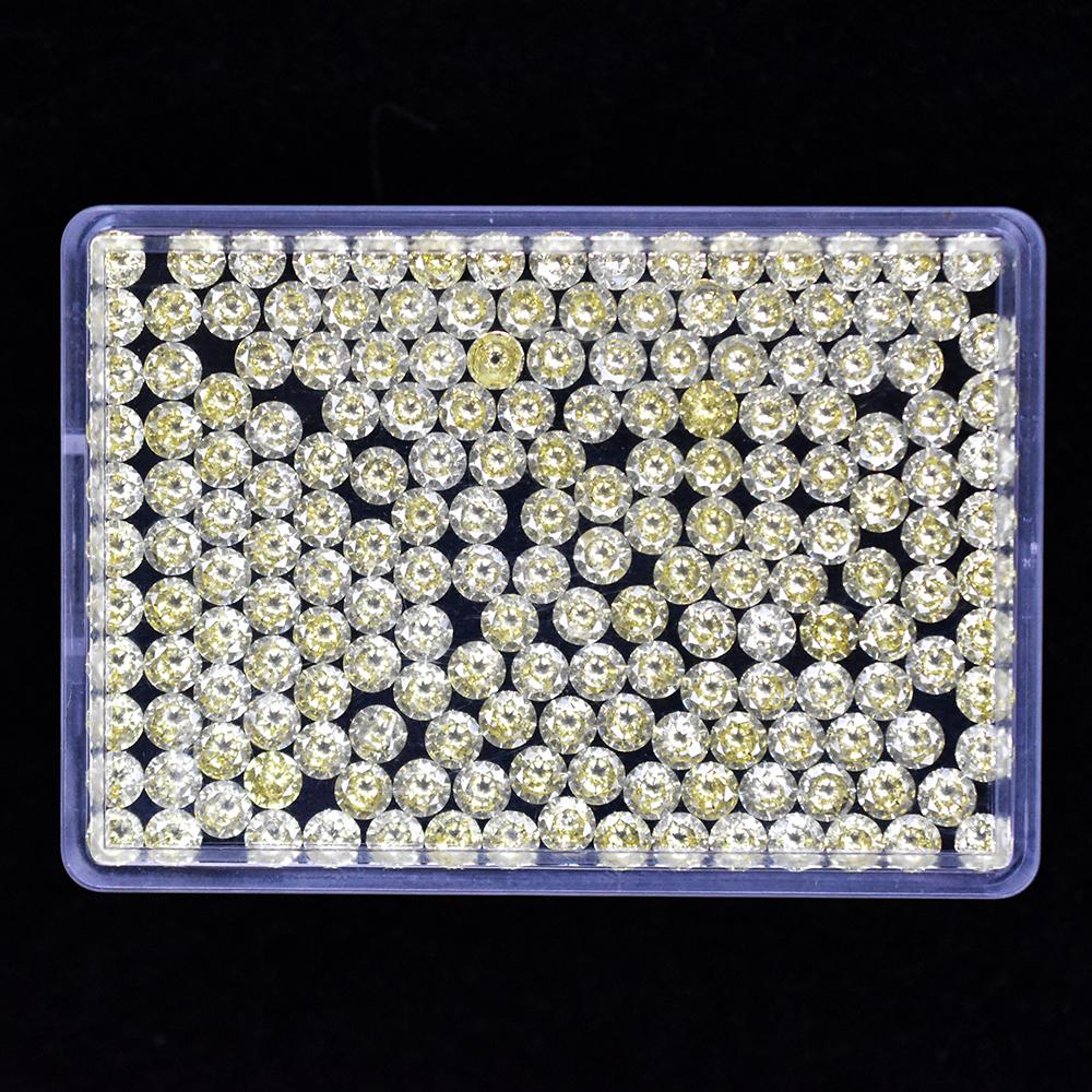 Natural Lite Yellow Sapphire 5x5 Mm 2.40 Ct Round Cut Lot Gemstone Certified Nsc-362