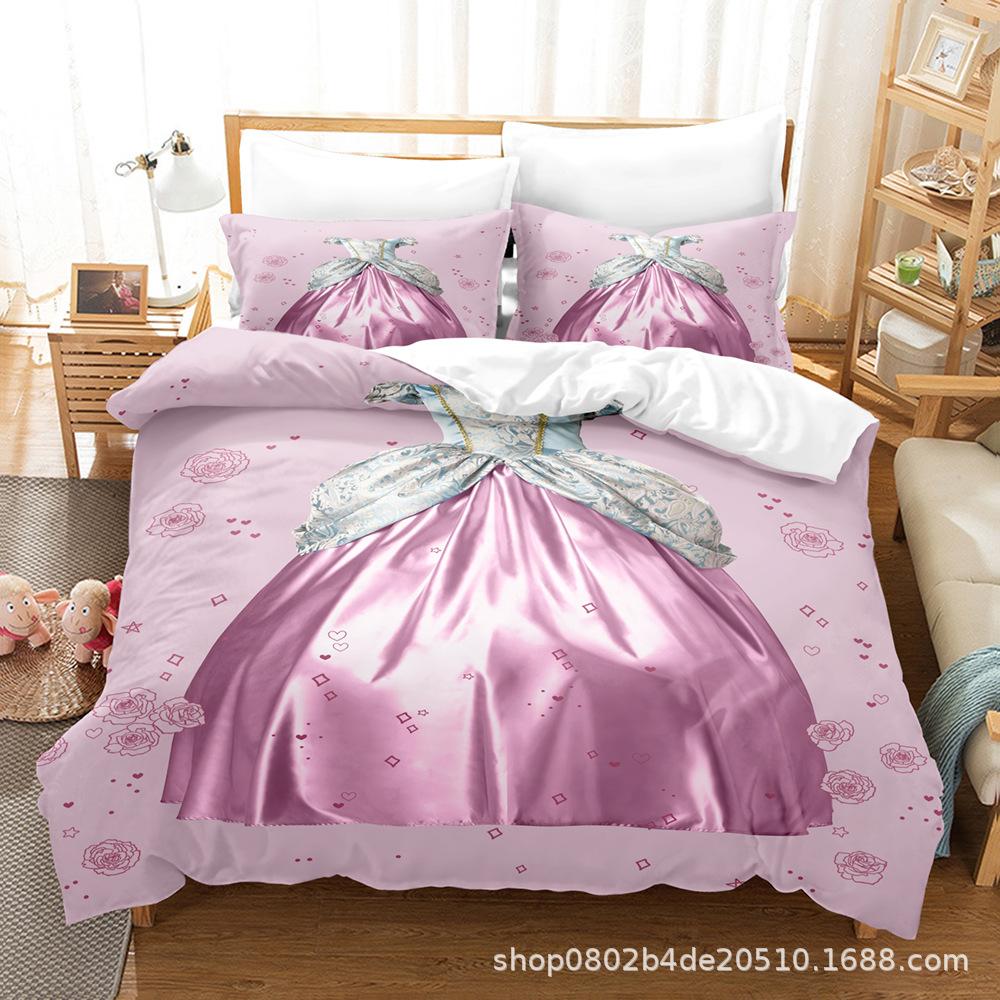 

Модная технология печати, 3D цифровая печать, постельное белье, пододеяльники, наволочки, комплекты из трех предметов quilt cover 90 * 190 pillowcase 50 * 75 * 1