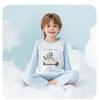 Yingbolun Boys' Pure Cotton Pajama Set - Spring/Summer Thin Air Conditioning Clothes