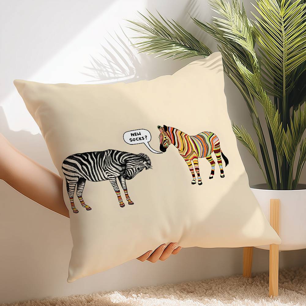 S-Smith Fashion P-Paul Pillow Case Short Plush Print Cushion Cover Square Throw Pillow Covers Sofa Home Decor