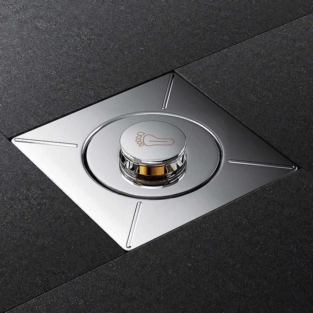 Stainless Steel Press-Type Floor Drain Pedal Type Drain Filter Durable Shower Foot Floor Drain