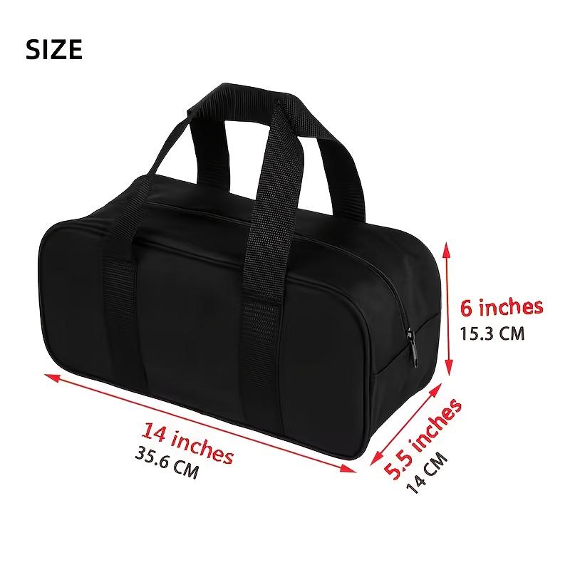 Borsa per attrezzi in tessuto Oxford 600D ispessito, grande capacità, con cerniera larga, custodia portaoggetti