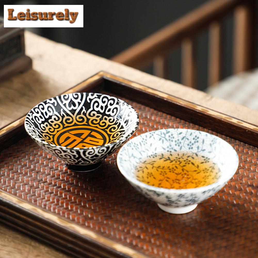 70 ml antike blaue und weiße Keramik-Teetasse, handgefertigt, eingelegte silberne Teetasse, Haushalts-Teeschale, persönliches Einzeltassen-Teeservice