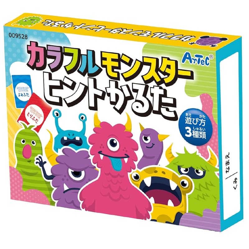 Artec Colorful Monster Hint Karuta Educational Toy Card Game for Toddlers, Picture Matching, Monsters, Learning 9528
