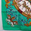 Hermes Carree90 Scarf LUNA PARK Amusement Park Merry-go-round Green Silk Women Used