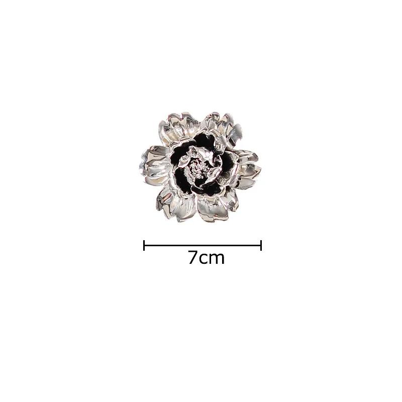 Blooming Flowers Porcelain Wall Hanging Ornaments Living Room Background Display Ceramic Peony Flower Wall-mounted Decorations