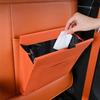 Waterproof PU Leather Car Garbage Bag Hanging Installation Hanging Storage Bag  Car Interior