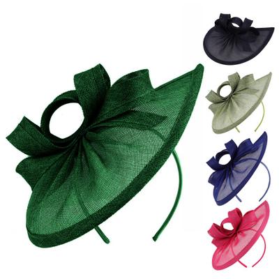 Hat Fashion Noble Solid Color Pillbox Hat Cocktail Tea Party Fascinator Headband Vintage Headgear Styling Tool KTB