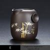 Purple Clay Gongdao Cup with Gold Trimming Ceramic Gong Cup Even Cup Kung Fu Tea Set Tea Sea Tea Divider Tea Strainer Accessories