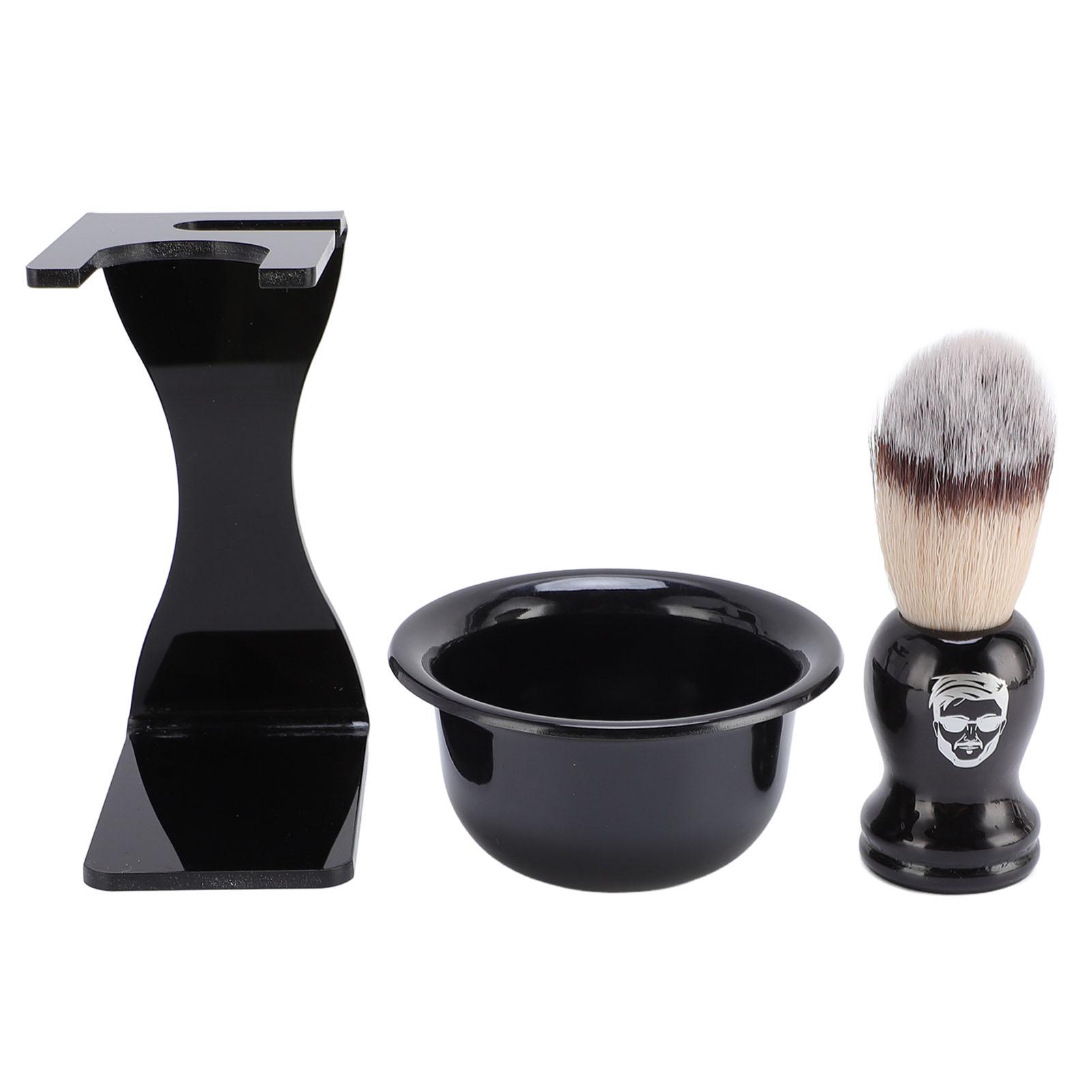 

Men Shaving Brush Set Portable Shaving Brush Shaving Bowl Holder Stand Set for Travel