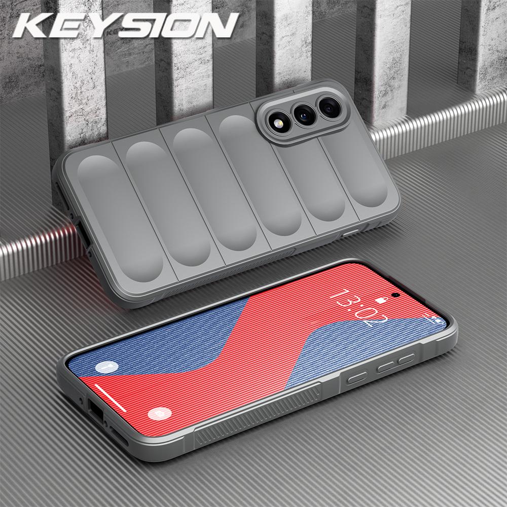 

KEYSION Shockproof Matte Phone Case for OnePlus Nord 5 5G Anti-skid Soft Silicone Phone Back Cover for One Plus 1+ Nord 5 for OnePlus Nord 5