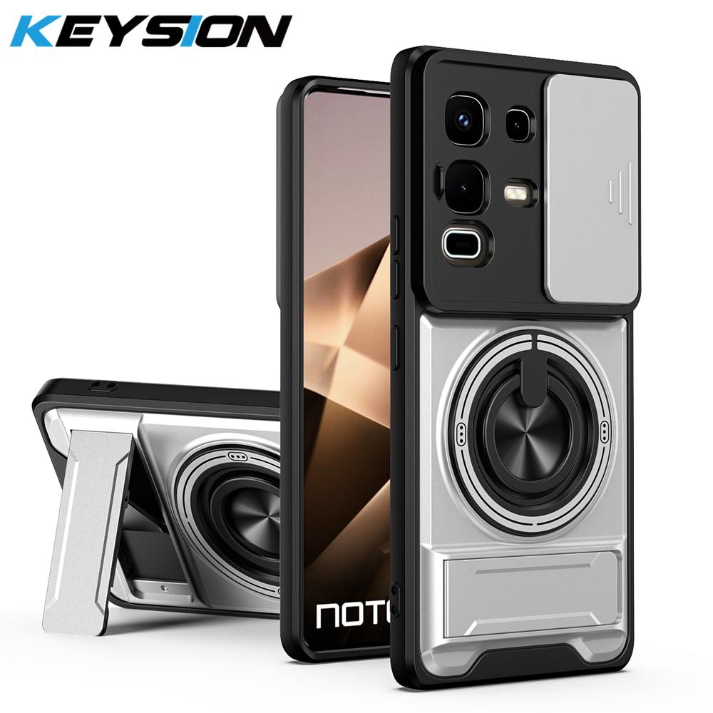 KEYSION Magnetic Phone Case for Infinix Note 50 4G 50 Pro+ 50S 50X 5G Slide Camera Protection Upright Kickstand Shockproof Cover