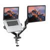Dual Monitor Stand with C Clamp Grommet Mounting Base Holds Up To 19.8lbs Expandable Display Bracket for Home Office