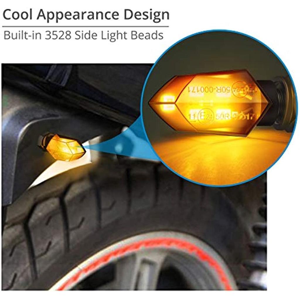 Led Indicator Approved Universal Led Indicator Daytime Running Light Motorcycle Indicator Motorcycle Led Running Light Amber E24 Pack Of 4