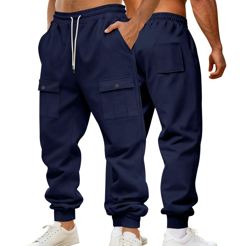 Men S Fleece Cargo Pants Loose Tapered Outdoor Casual Plus Size S